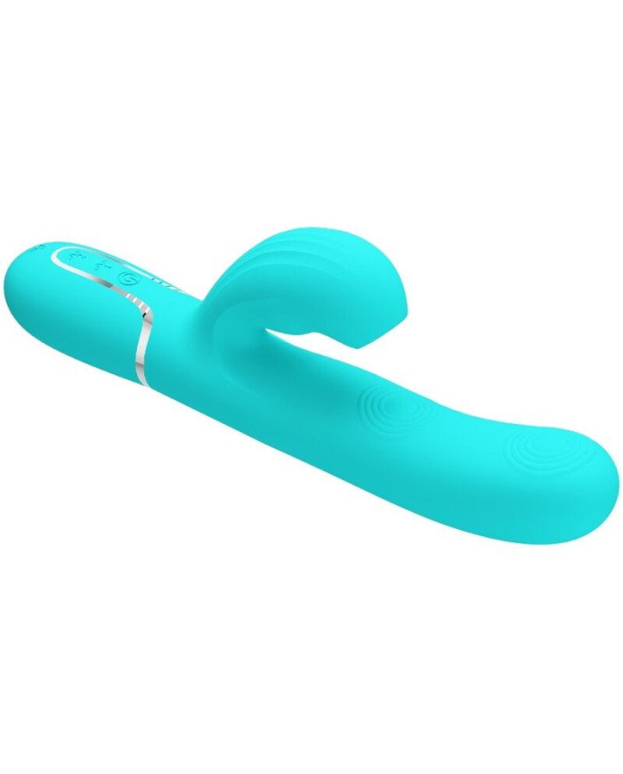 PRETTY LOVE - PERLITA VIBRATEUR MULTIFONCTION 3 EN 1 POINT G VERT AQUA