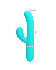 PRETTY LOVE - PERLITA VIBRATEUR MULTIFONCTION 3 EN 1 POINT G VERT AQUA
