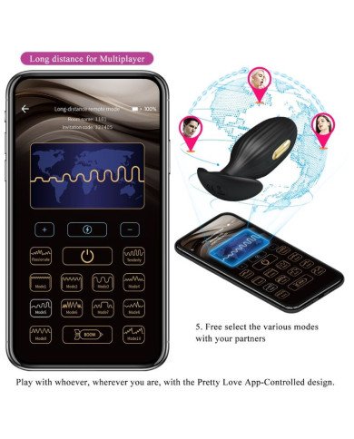 PRETTY LOVE - PLUG ANAL CONTRÔLÉ PAR APPLICATION JEFFERSON NOIR