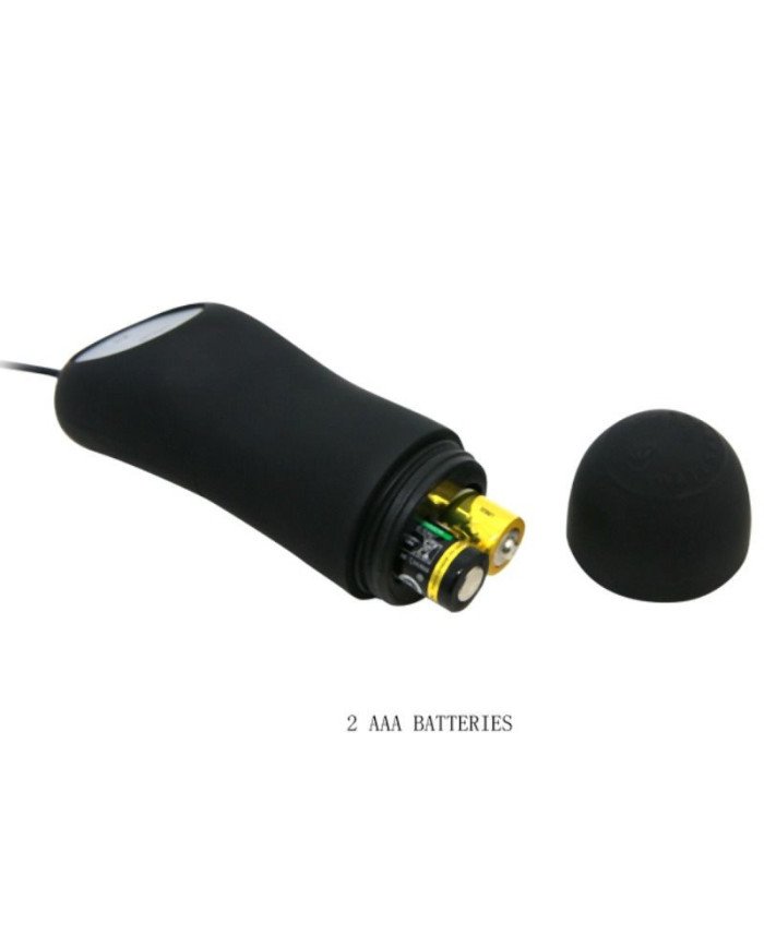 PRETTY LOVE - PLUG ANAL EN SILICONE 12 MODES DE VIBRATION NOIR