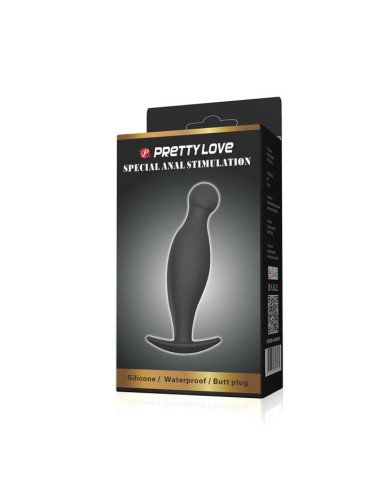 PRETTY LOVE - PLUG ANAL EN SILICONE E 11.7 CM NOIR