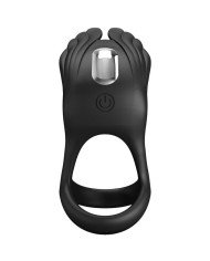 PRETTY LOVE - SILAS ANNEAU PÉNIS VIBRANT 7 VIBRATIONS SILICONE NOIR
