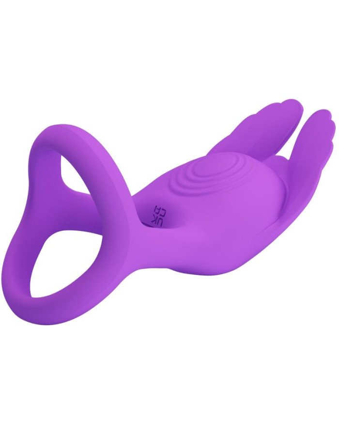 PRETTY LOVE - SILAS ANNEAU PÉNIS VIBRANT 7 VIBRATIONS SILICONE VIOLET