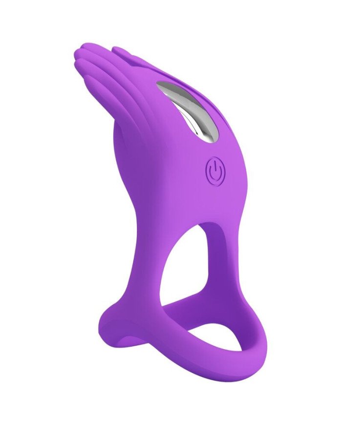 PRETTY LOVE - SILAS ANNEAU PÉNIS VIBRANT 7 VIBRATIONS SILICONE VIOLET