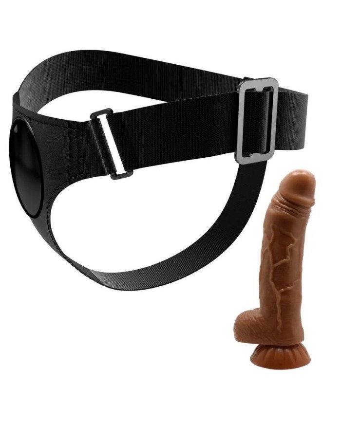 PRETTY LOVE - SLIP HARNAIS HARNAIS UNIVERSEL AVEC GODE MICHEAL 20 CM NOIR