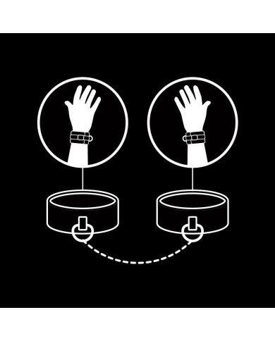 FETISH SUBMISSIVE - MENOTTES EN CUIR VÉGÉTALIEN AVEC DOUBLURE EN NOPRÈNE