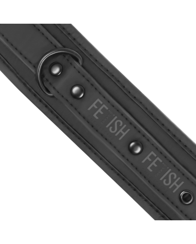 FETISH SUBMISSIVE - MENOTTES EN CUIR VÉGÉTALIEN AVEC DOUBLURE EN NOPRÈNE
