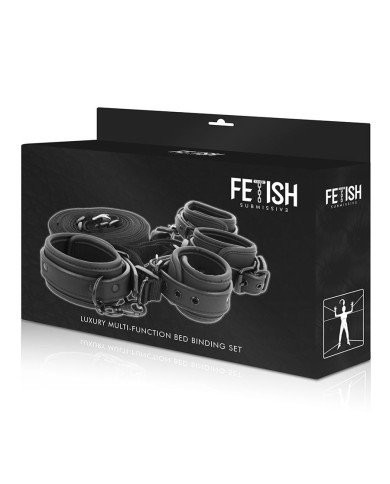 FETISH SUBMISSIVE - ENSEMBLE DE MENOTTES ET LIENS AVEC DOUBLURE EN NOPRÈNE
