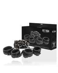 FETISH SUBMISSIVE - ENSEMBLE DE RETENUE DE LIT DE LUXE AVEC DOUBLURE EN NÉOPRÈNE