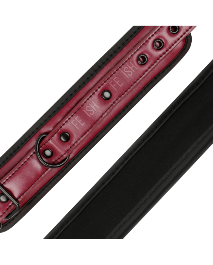 FETISH SUBMISSIVE DARK ROOM - MENOTTES EN CUIR VÉGAN AVEC DOUBLURE EN NÉOPRÈNE