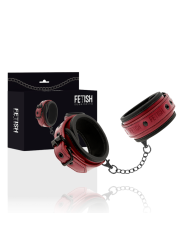 FETISH SUBMISSIVE DARK ROOM - MENOTTES EN CUIR VÉGAN AVEC DOUBLURE EN NÉOPRÈNE