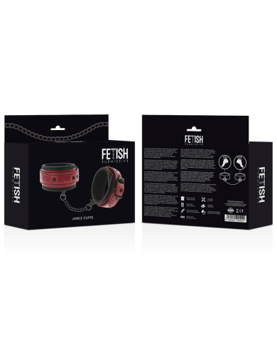 FETISH SUBMISSIVE DARK ROOM - MENOTTES DE CHEVILLE EN CUIR VÉGAN AVEC DOUBLURE EN NÉOPRÈNE