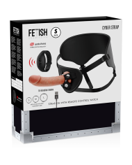 FETISH SUBMISSIVE CYBER STRAP - HARNAIS TÉLÉCOMMANDE ET BULLET VIBRANT TECHNOLOGIE WATCME M