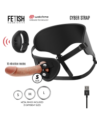 FETISH SUBMISSIVE CYBER STRAP - HARNAIS TÉLÉCOMMANDE ET BALLE VIBRANTE TECHNOLOGIE WATCME L