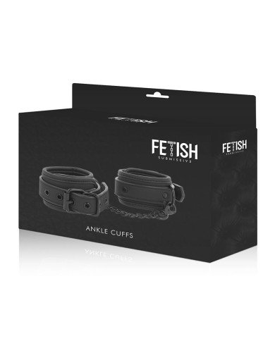 FETISH SUBMISSIVE - CHEVILLES EN CUIR VÉGÉTALIEN AVEC DOUBLURE EN NÉOPRÈNE