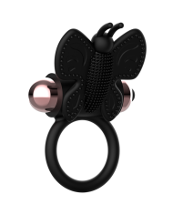 COQUETTE CHIC DESIRE - COCKRING PAPILLON AVEC VIBRATEUR NOIR / OR