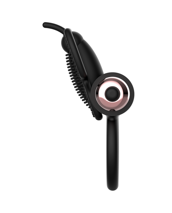 COQUETTE CHIC DESIRE - COCKRING PAPILLON AVEC VIBRATEUR NOIR / OR