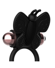 COQUETTE CHIC DESIRE - COCKRING PAPILLON AVEC VIBRATEUR NOIR / OR