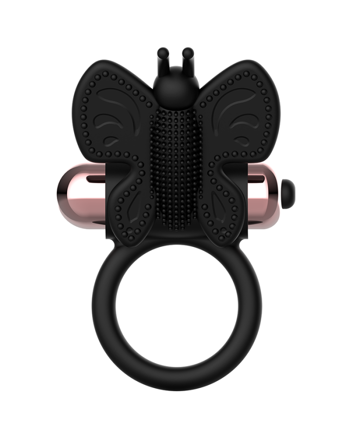 COQUETTE CHIC DESIRE - COCKRING PAPILLON AVEC VIBRATEUR NOIR / OR
