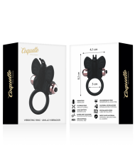 COQUETTE CHIC DESIRE - COCKRING PAPILLON AVEC VIBRATEUR NOIR / OR