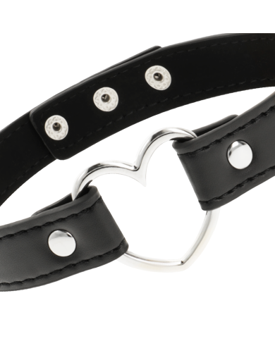 COQUETTE CHIC DESIRE - COLLIER CUIR VEGAN FEMME COEUR