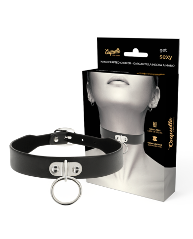 COQUETTE CHIC DESIRE - COLLIER EN CUIR VEGAN FEMME FÉTICHE