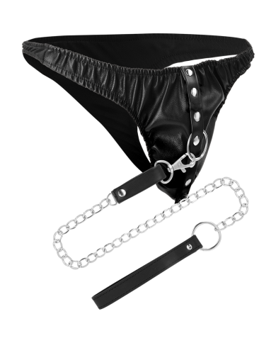 DARKNESS - CULOTTE NOIR AVEC LAISSE