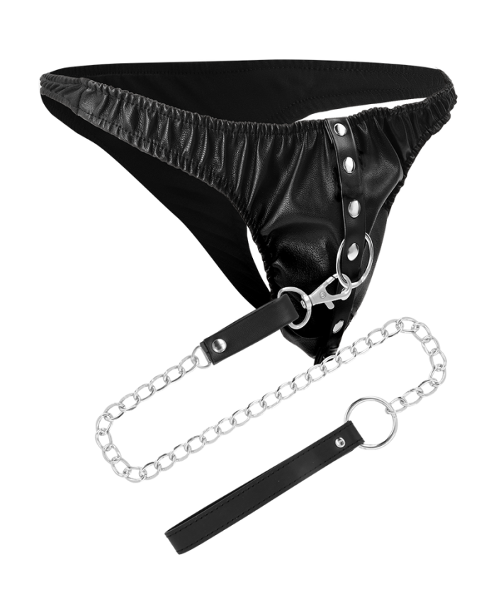 DARKNESS - CULOTTE NOIR AVEC LAISSE