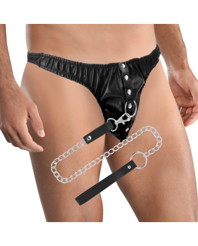 DARKNESS - CULOTTE NOIR AVEC LAISSE