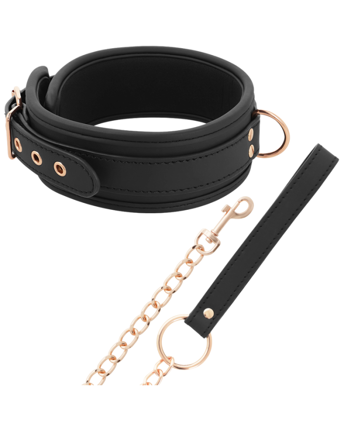 COQUETTE CHIC DESIRE - COLLIER FANTAISIE EN CUIR VÉGAN AVEC BRACELET ET DOUBLURE EN NÉOPRÈNE