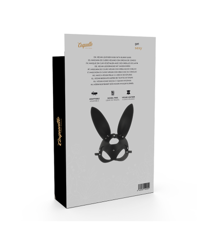 COQUETTE CHIC DESIRE - MASQUE EN CUIR VEGAN AVEC OREILLES DE LAPIN