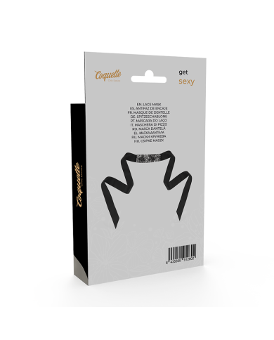 COQUETTE CHIC DESIRE - MASQUE EN DENTELLE NOIRE AVEC RUBAN
