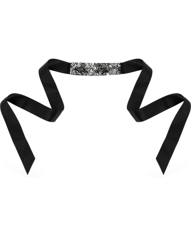 COQUETTE CHIC DESIRE - MASQUE EN DENTELLE NOIRE AVEC RUBAN