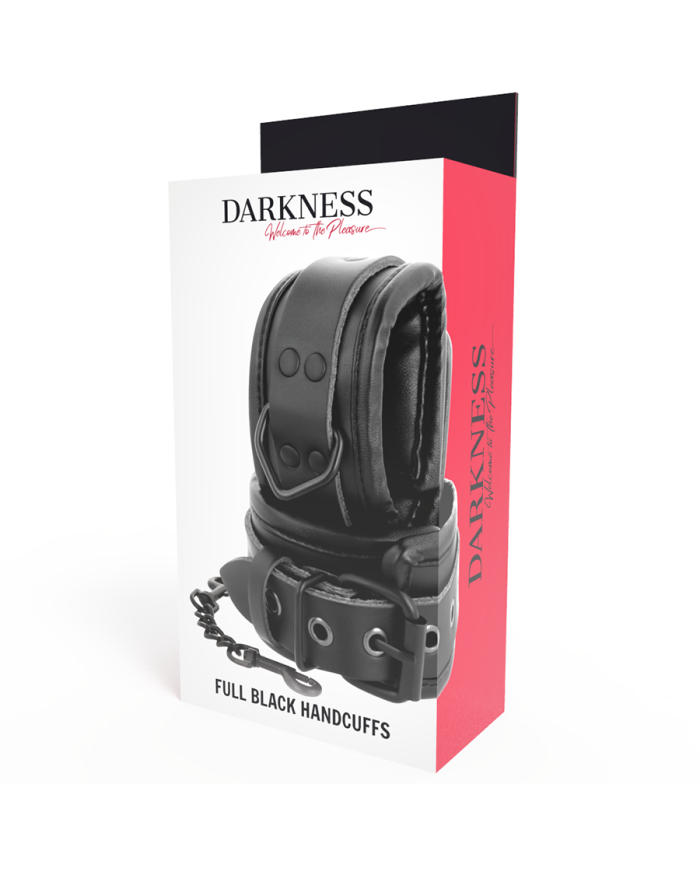 DARKNESS - APPUI-POIGNETS EN CUIR NOIR