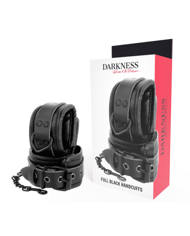 DARKNESS - APPUI-POIGNETS EN CUIR NOIR