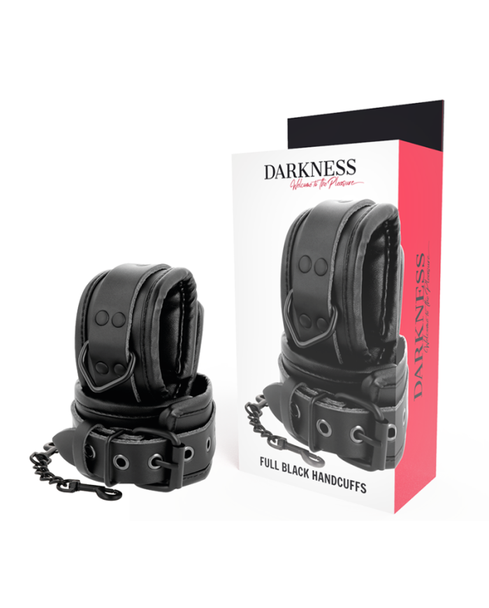 DARKNESS - APPUI-POIGNETS EN CUIR NOIR