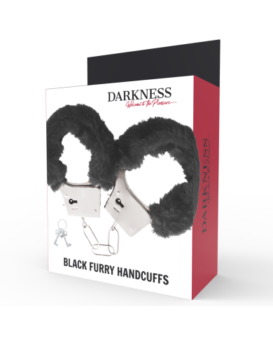 DARKNESS - MENOTTES PLEASURE FURRY NOIRES
