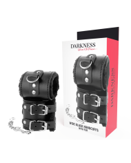 DARKNESS - APPAREILS-POIGNETS NOIR AVEC FOURRURE