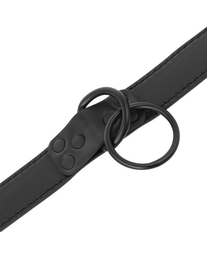 DARKNESS - COLLIER COMPLET FIN NOIR AVEC LAISSE