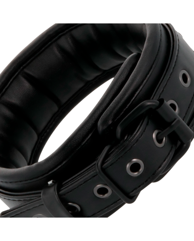 DARKNESS - COLLIER COMPLET NOIR AVEC LAISSE