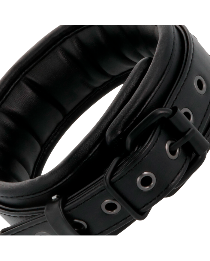 DARKNESS - COLLIER COMPLET NOIR AVEC LAISSE