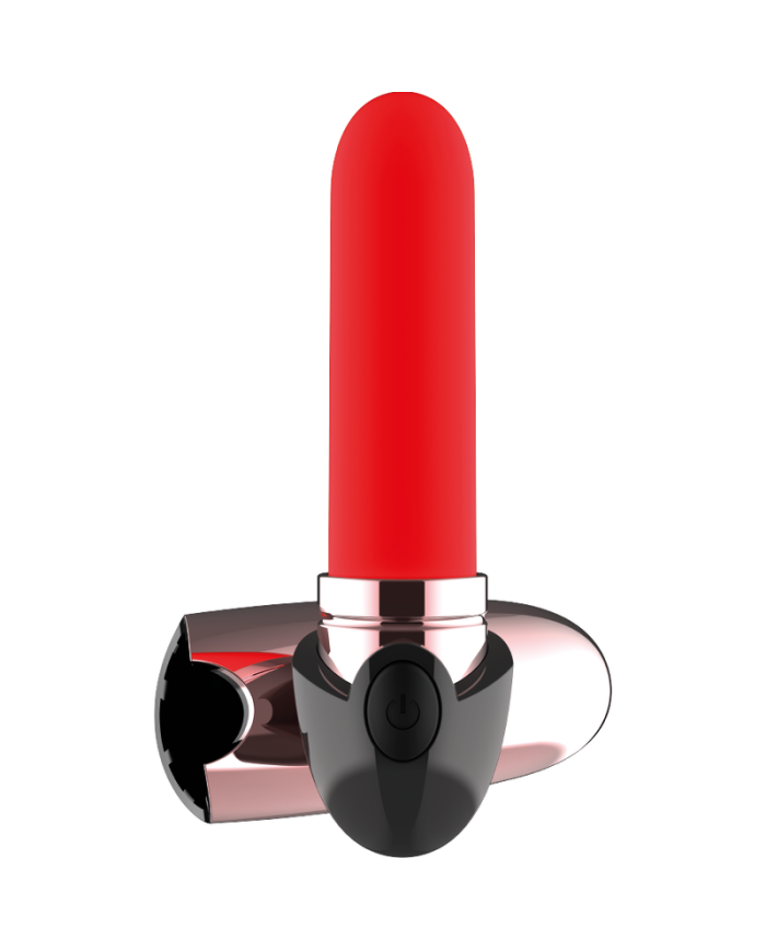 COQUETTE CHIC DESIRE - VIBRATEUR RECHARGEABLE ROUGE A LÈVRES NOIR/ OR