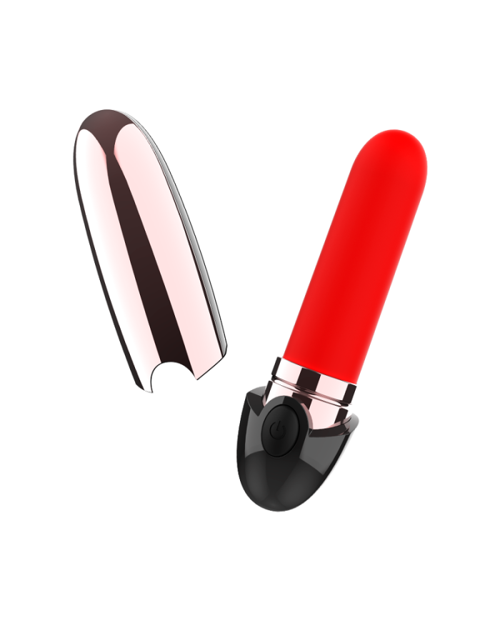 COQUETTE CHIC DESIRE - VIBRATEUR RECHARGEABLE ROUGE A LÈVRES NOIR/ OR