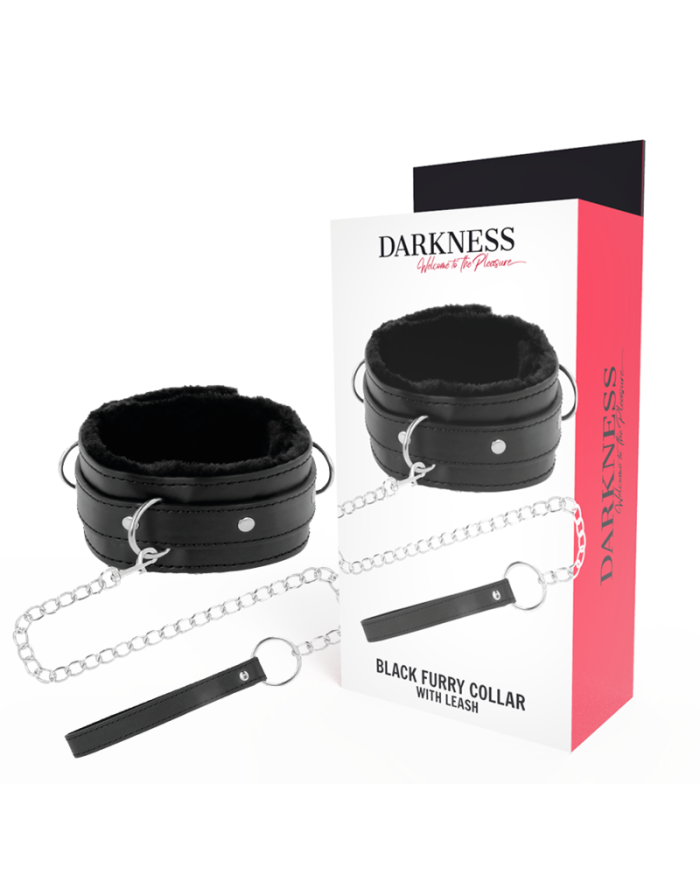 DARKNESS - COLLIER DE POSTURE CONFORTABLE AVEC CHAÎNE EN CUIR