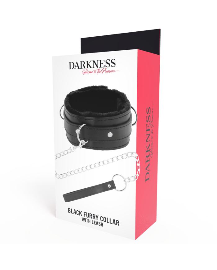 DARKNESS - COLLIER DE POSTURE CONFORTABLE AVEC CHAÎNE EN CUIR