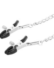 DARKNESS - COLLIER AVEC PINCES NIPPLE NOIR
