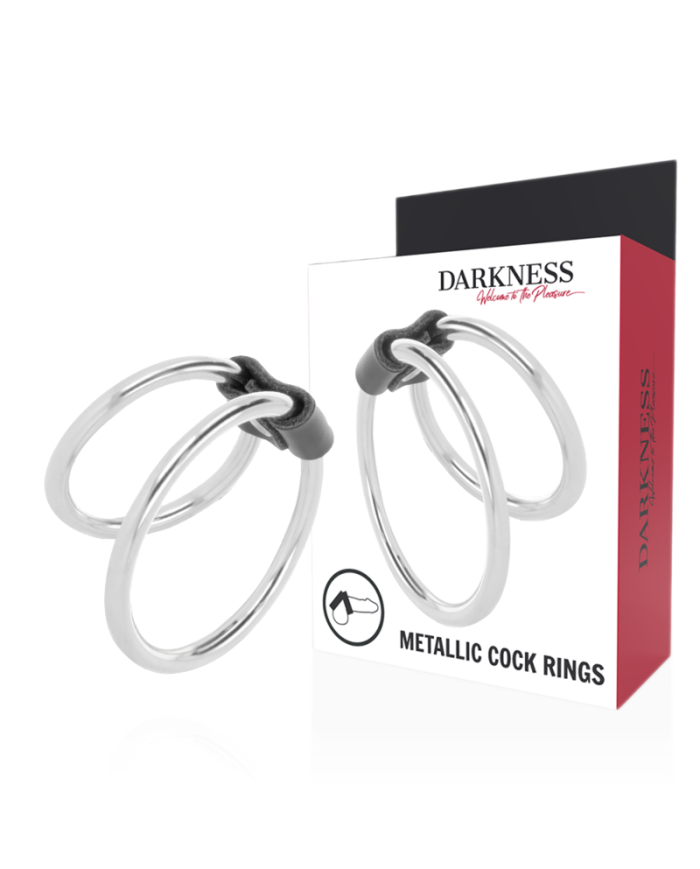 DARKNESS - ANNEAU PÉNIS DOUBLE EN MÉTAL