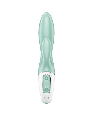 SATISFYER - AIR PUMP BUNNY 5+ APPLICATION GONFLABLE RABBIT VIBRATEUR VERT