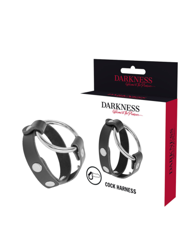 DARKNESS - ANNEAU DE BITE ET TESTICULE BDSM