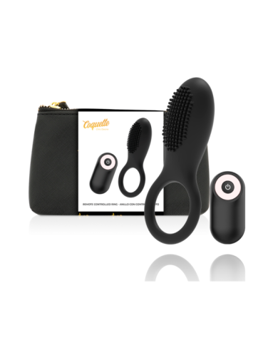 COQUETTE CHIC DESIRE - COCKRING TÉLÉCOMMANDE RECHARGEABLE NOIR / OR